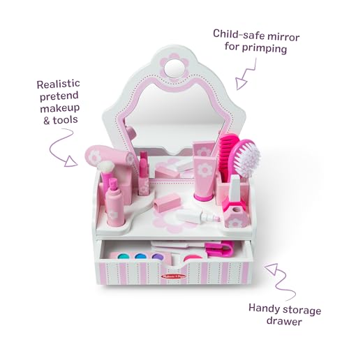 New Melissa & Doug Wooden Beauty Salon Play Set (18 Pieces) - Kidsy