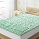New Mellow 5-Zone Memory Foam Mattress Topper, 1.5 Inch Twin XL (Aloe) - Kidsy