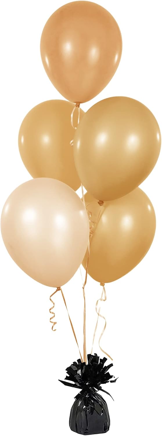 New Metallic Balloon Weights, Birthday Party Favors, 12 - Pack (Black) - Kidsy