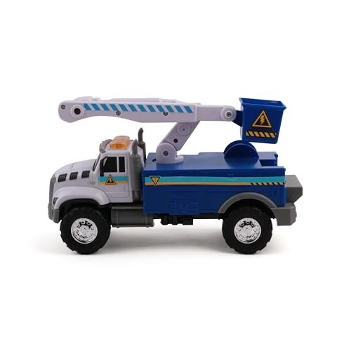 New Mighty Fleet Rescue Force 12" Tough Cab Cherry Picker Toy Truck - Kidsy