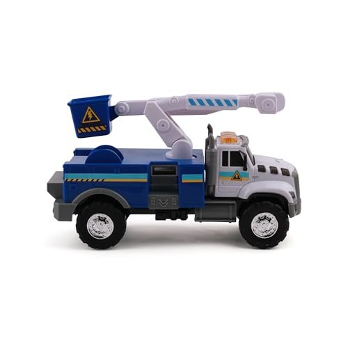 New Mighty Fleet Rescue Force 12" Tough Cab Cherry Picker Toy Truck - Kidsy