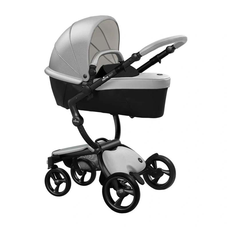 New Mima Xari 3 in 1 Stroller (Argento - Black Chassis) - Kidsy