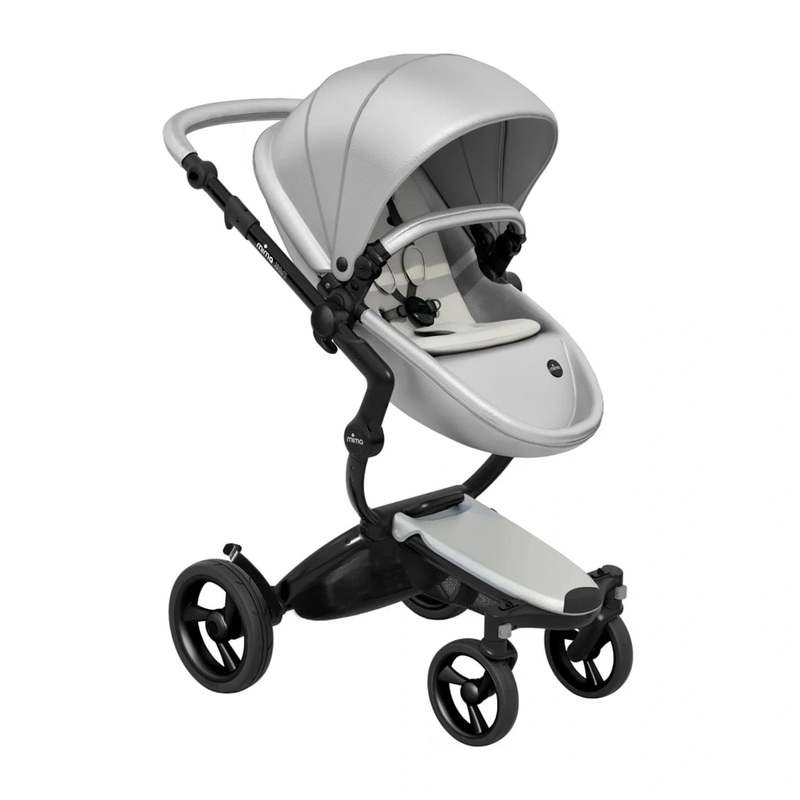 New Mima Xari 3 in 1 Stroller (Argento - Black Chassis) - Kidsy