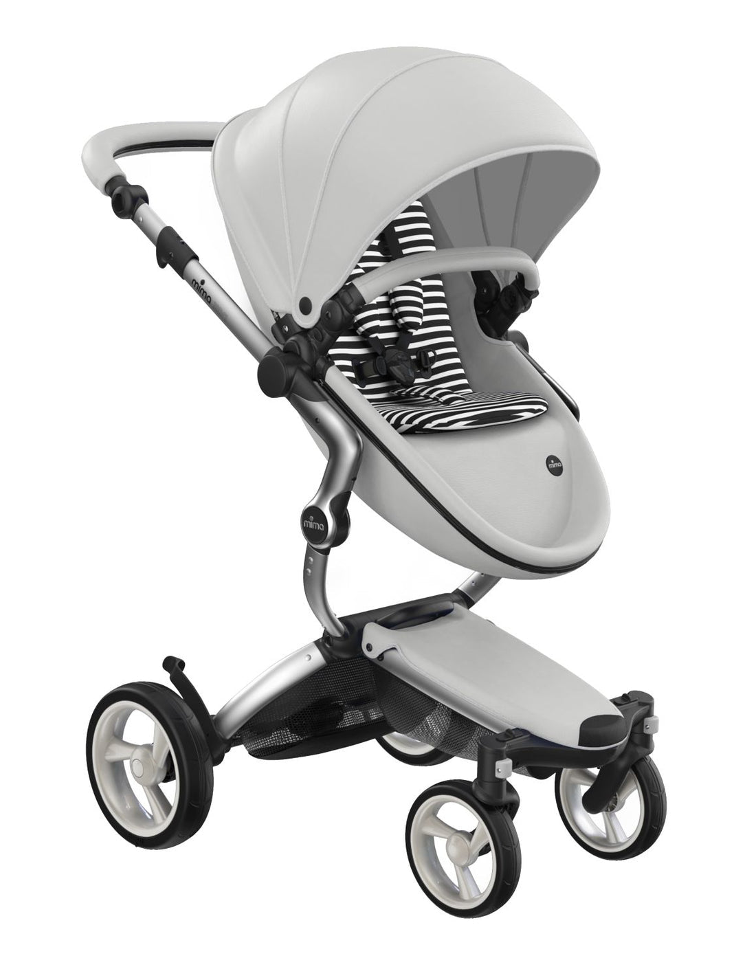 New Mima Xari 4G Complete Stroller (Limited Edition New York Zebra - Silver Chassis)