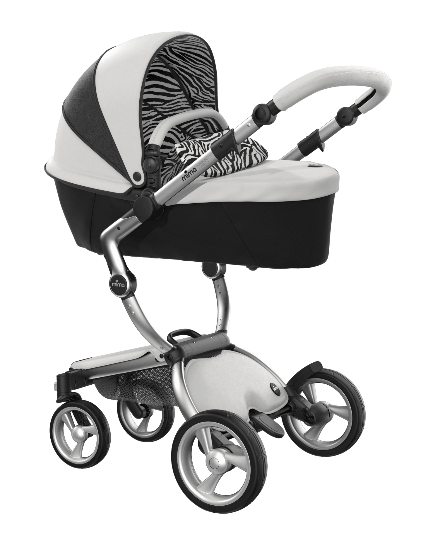 New Mima Xari 4G Complete Stroller (Limited Edition New York Zebra - Silver Chassis) - Kidsy