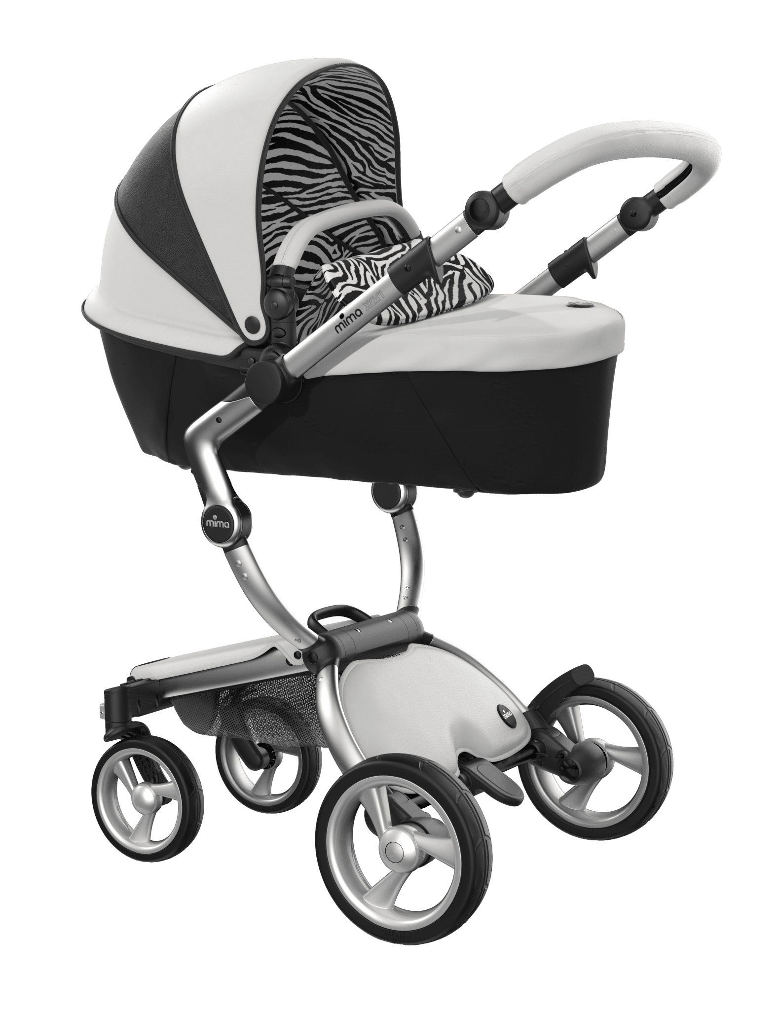 New Mima Xari 4G Complete Stroller (Limited Edition New York Zebra - Silver Chassis) - Kidsy