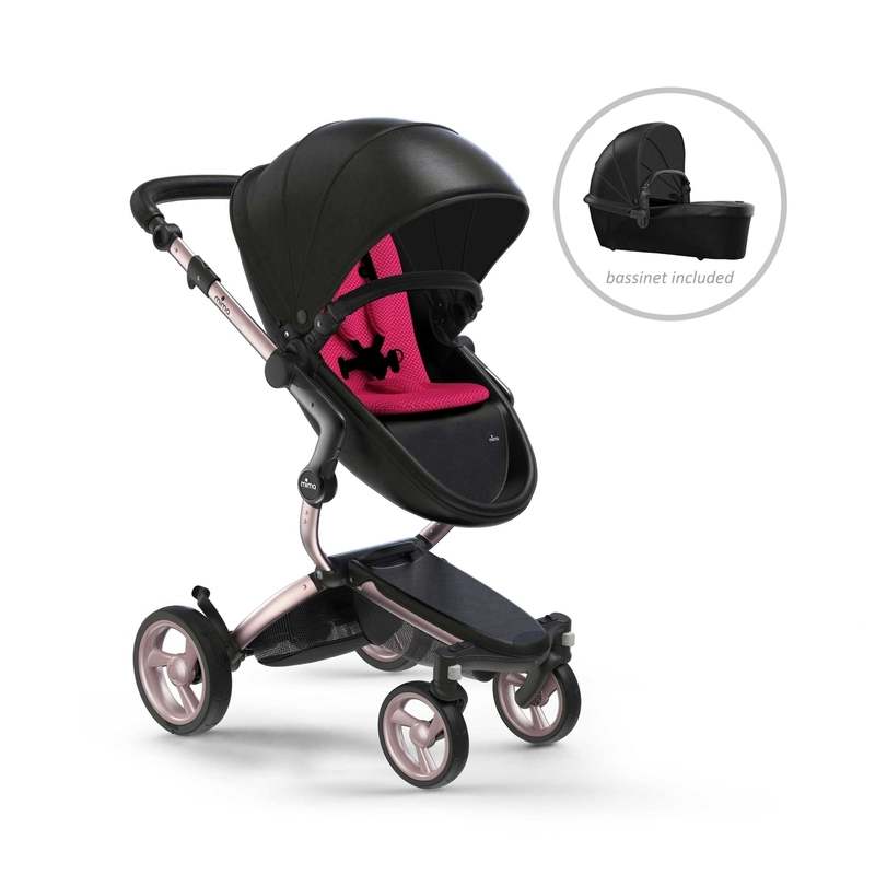 New Mima® Xari Stroller (Rose Gold / Black / Hot Magenta) - Kidsy