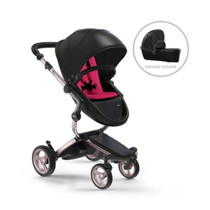 New Mima® Xari Stroller (Rose Gold / Black / Hot Magenta) - Kidsy