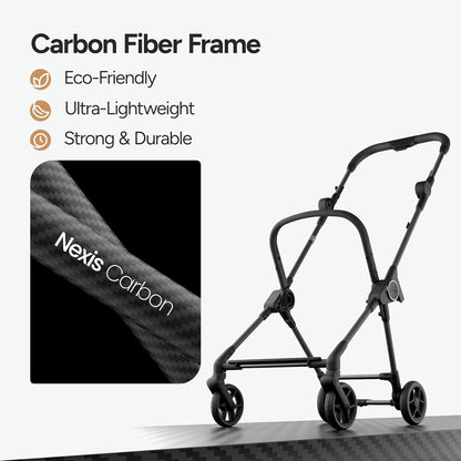 New Mompush Nexis Carbon Travel Stroller (Black) - Kidsy