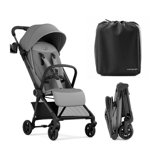 New Mompush Nexis Carbon Ultra-Lightweight Travel Stroller (Grey) - Kidsy