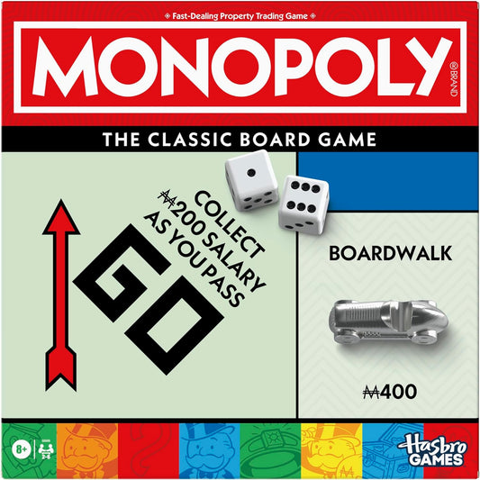 New Monopoly Classic Board Game 2–6 Players 8 Years and Up - Kidsy