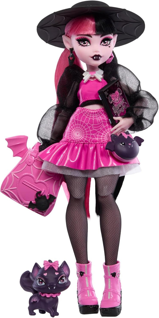 New Monster High Draculaura Doll with Count Fabulous Pet and Accessories - Kidsy