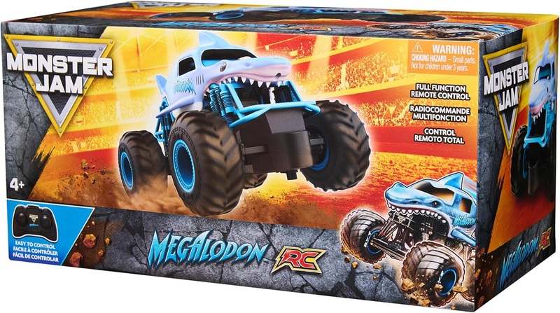 New Monster Jam, Official Megalodon Remote Control Monster Truck (Megalodon) - Kidsy