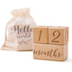 New Monthly Baby Milestone Wooden Blocks - 3 PCS - Kidsy