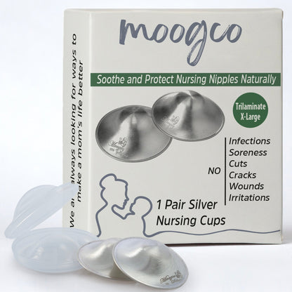 New MOOGCO Silver Nursing Cups 925k Silver - Kidsy