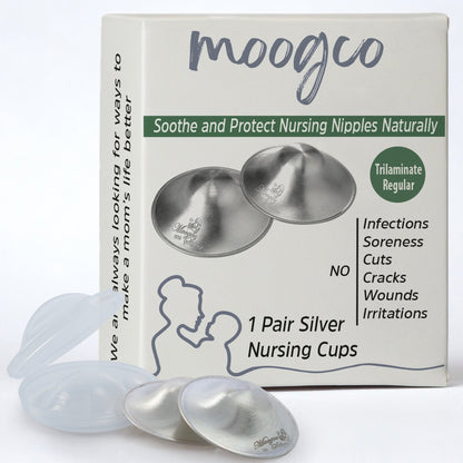 New MOOGCO Silver Nursing Cups 925k Silver - Kidsy