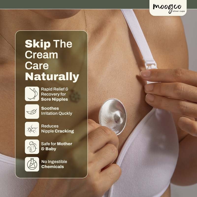 New MOOGCO Silver Nursing Cups 925k Silver - Kidsy