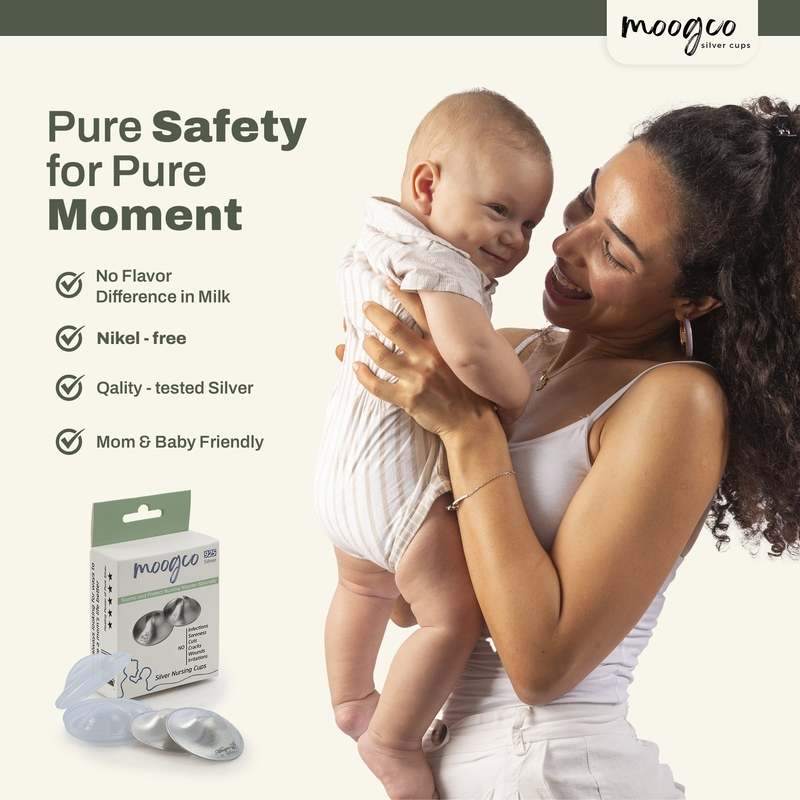 New MOOGCO Silver Nursing Cups 925k Silver - Kidsy