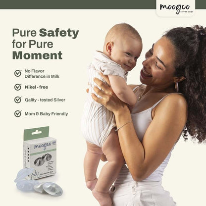 New MOOGCO Silver Nursing Cups 925k Silver - Kidsy