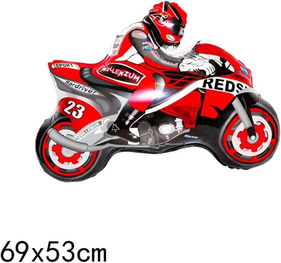 New Morndew 3 PCS Motorcycles and Helmet Foil Balloons - Kidsy