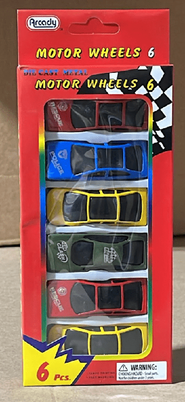New Motor Wheel Series 6 - Piece Die - Cast Car Set - Kidsy