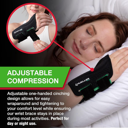 New Mueller Fitted Wrist Brace, Right - Large/X - Large (Black) - Kidsy