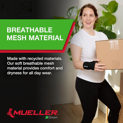 New Mueller Fitted Wrist Brace, Right - Large/X - Large (Black) - Kidsy