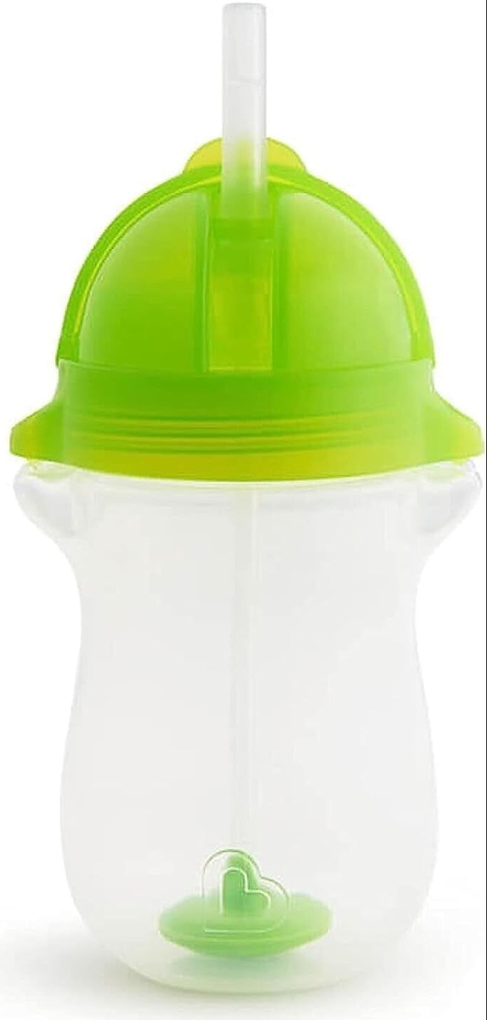 New Munchkin Click Lock Any Angle Weighted 2 Piece Straw Cup (Green) - Kidsy