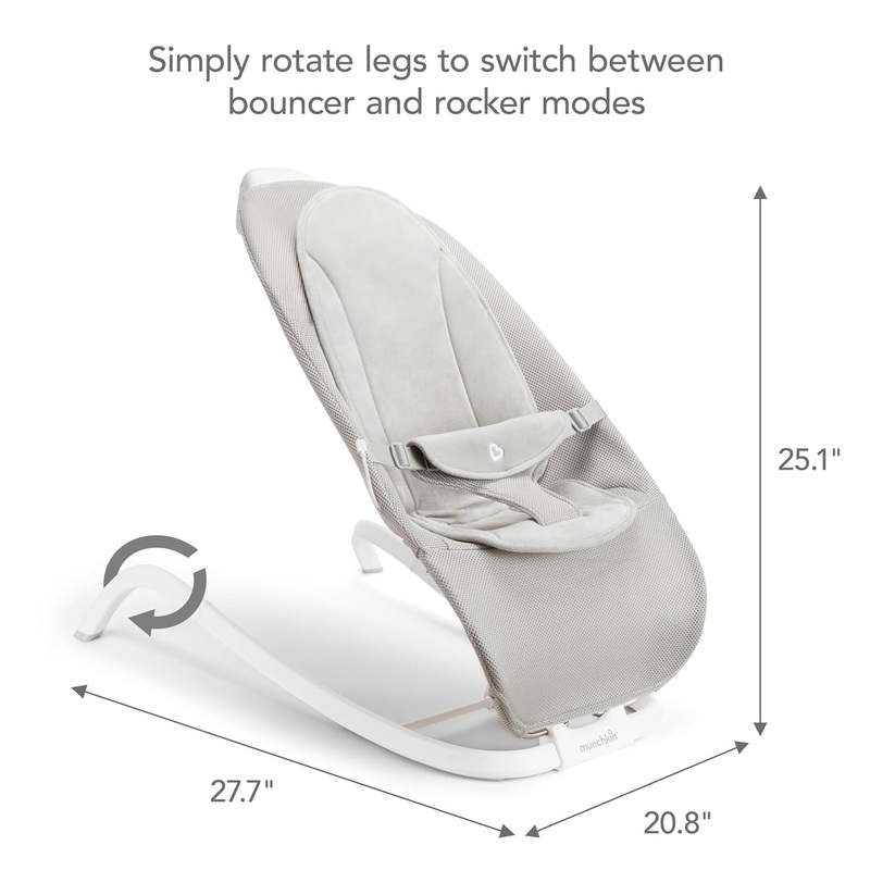New Munchkin Electric Baby Bouncer & Rocker (Grey) - Kidsy