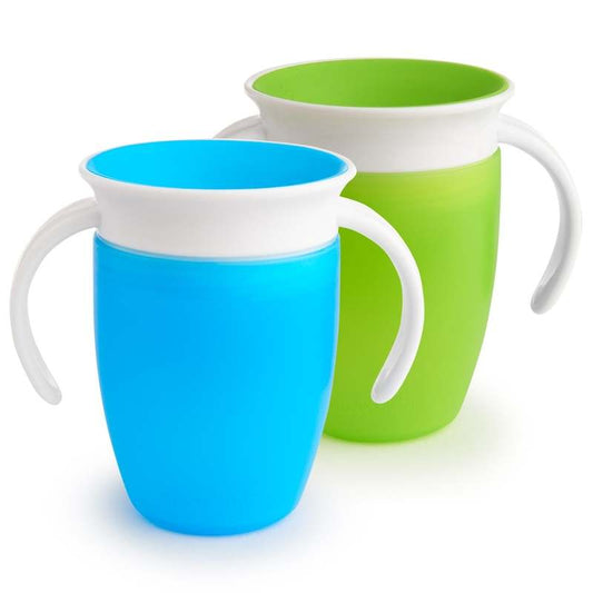 New Munchkin Miracle 360 Trainer Cup 2 - Pack (Blue/Green) - Kidsy