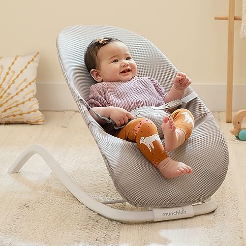 New Munchkin® Spring 2 - in - 1 Baby Bouncer & Rocker (Grey) - Kidsy