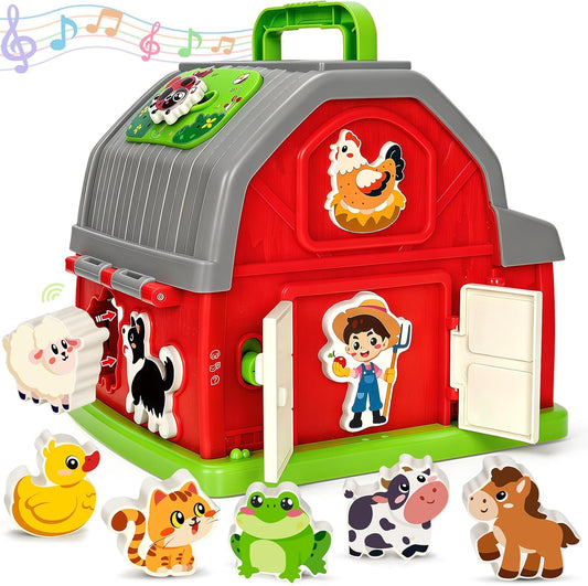 New Musical Farm Animal Barn Learning Toy for Toddlers - Kidsy