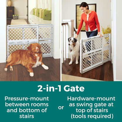 New MyPet Universal Pet Gate, 26–42 Inch (Gray) - Kidsy