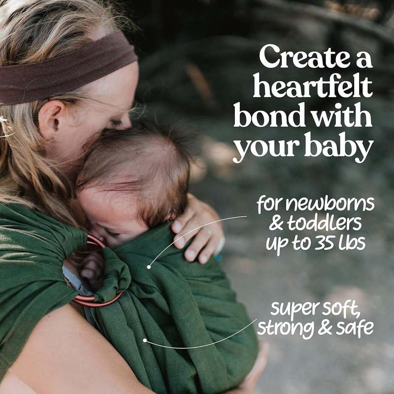 New Nalakai Ring Sling Baby Carrier (Selva Dark Green) - Kidsy