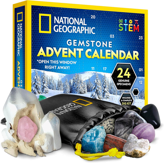 New National Geographic 2026 Gemstone Advent Calendar (24 Gems) - Kidsy