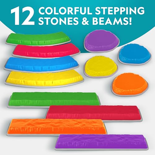 New National Geographic Kids 12 - Piece Stepping Stones & Balance Beams Set - Kidsy