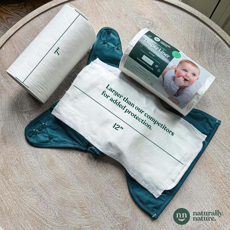 New Naturally Nature Disposable Cloth Diaper Liners - 2 Rolls - Kidsy
