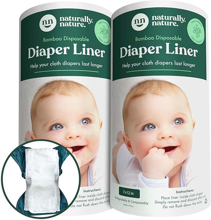 New Naturally Nature Disposable Cloth Diaper Liners - 2 Rolls - Kidsy