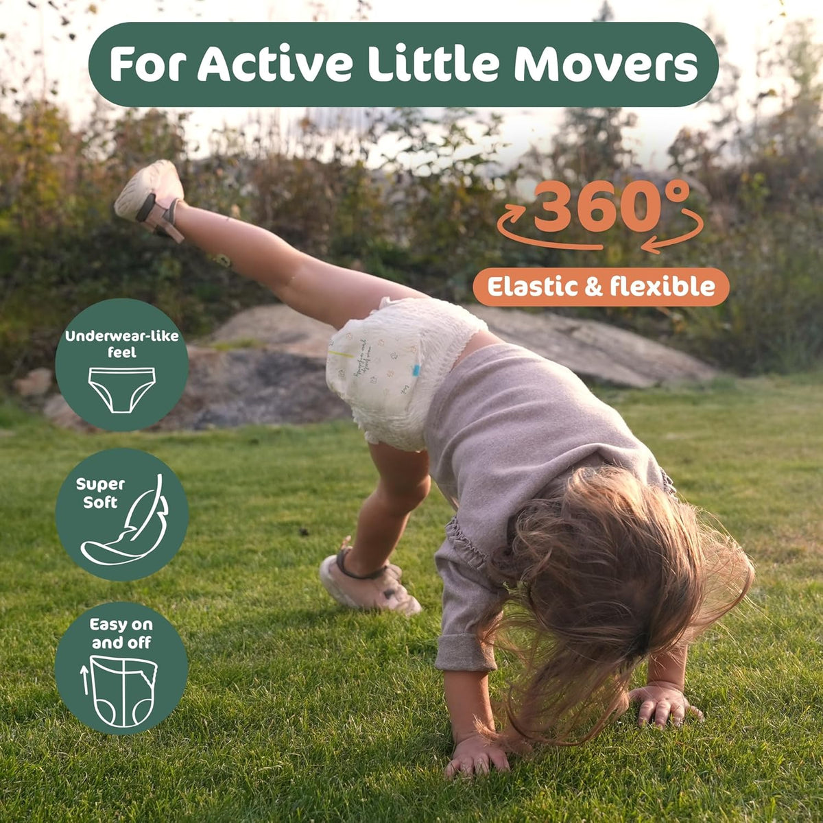 New Naty FreeMovers Pull Up Training Pants Size 8 (45 Count) - Kidsy