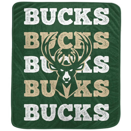 New NBA Milwaukee Bucks Repeat Refresh Ultra Soft Blanket - Kidsy