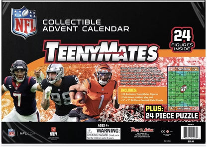 New NFL TeenyMates Advent Calendar 24 Figures & Puzzle - Kidsy