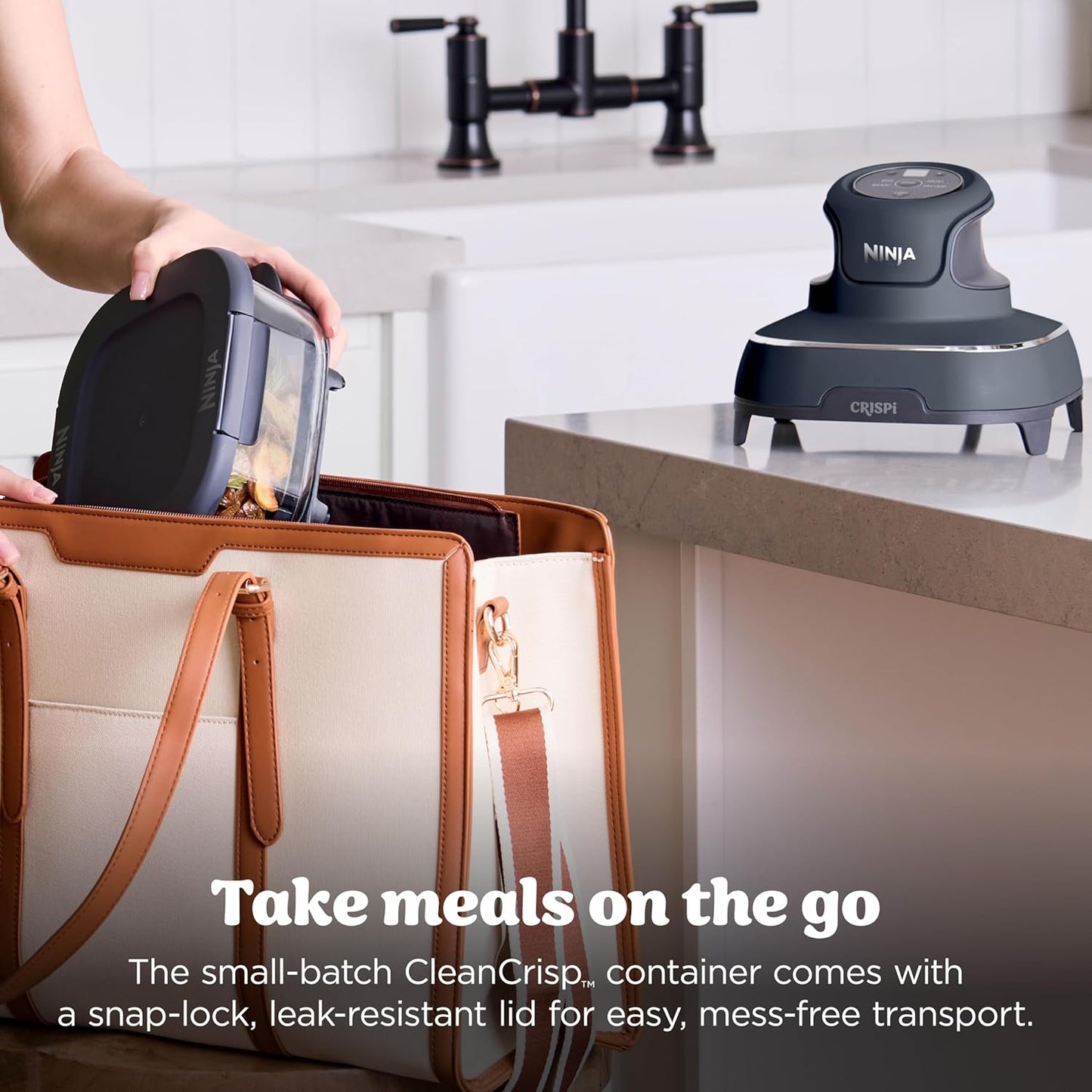 New Ninja Crispi 4 - in - 1 Glass Air Fryer (Cyberspace Gray) - Kidsy