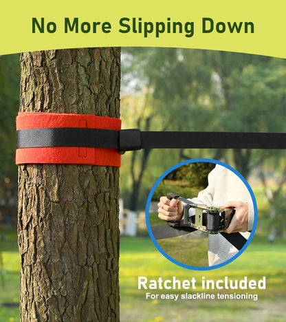 New Ninja Warrior Obstacle Course for Kids Backyard, Ninja Course for Kids, 50 ft Slackline with 12 Obstacles - Kidsy