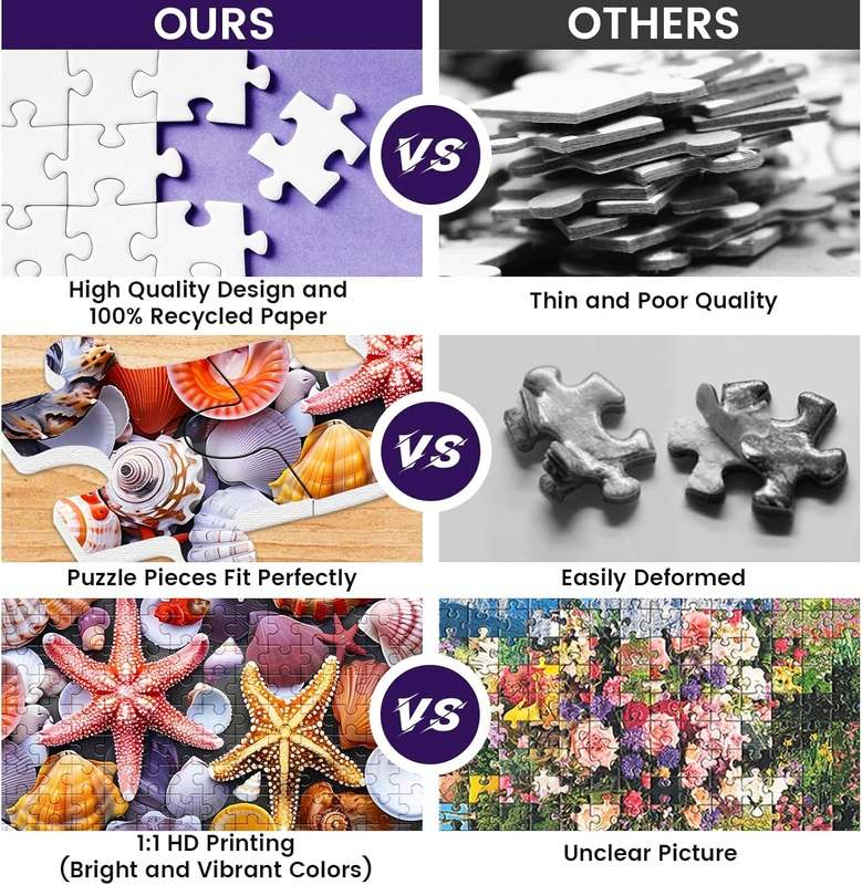 New Nitktaia 500 Pieces Jigsaw Puzzles for Adults Colorful Beach Shells Puzzle - Kidsy