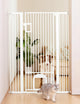 New No Pawblems 55-Inch Extra Tall Pet Gate with Cat Door, 29–43 Inches Wide (White) - Kidsy