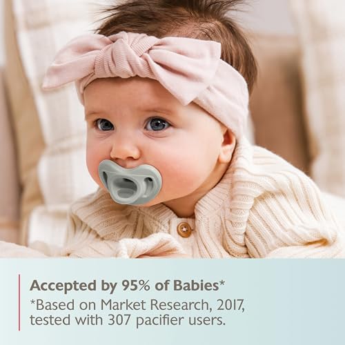 New NUK 100% Silicone Comfy Orthodontic Pacifiers, 0 - 6 Months, Pink Fashion, Timeless Collection, 5 Count - Kidsy