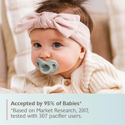 New NUK 100% Silicone Comfy Orthodontic Pacifiers, 0 - 6 Months, Pink Fashion, Timeless Collection, 5 Count - Kidsy