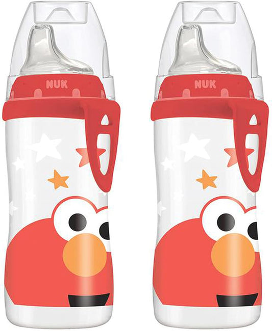 New NUK Elmo Active Cup, 10oz, 2 Pack – BPA Free, Spill Proof Sippy Cup 2pk - Kidsy