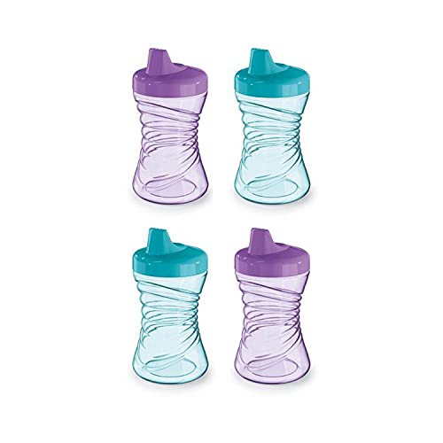 New NUK Fun Grips Hard Spout Sippy Cup (10 Oz., 4pk, Blue/Purple) - Kidsy