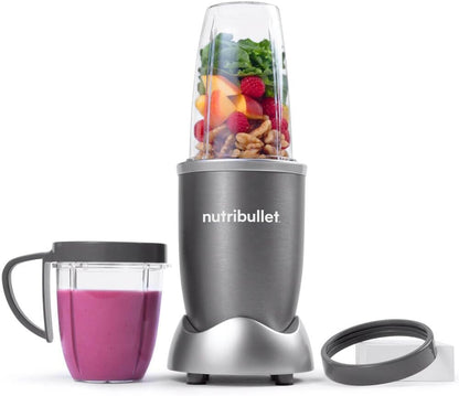 New NutriBullet 8 - Piece High - Speed Blender/Mixer System (Gray) - Kidsy